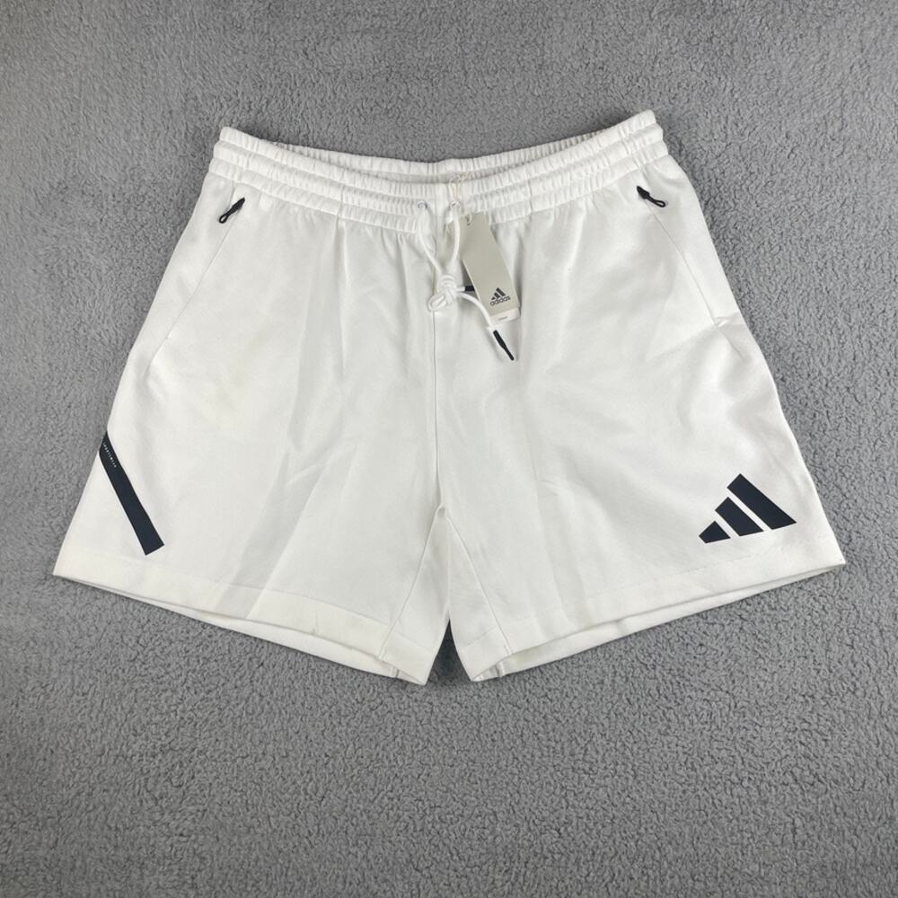adidas Men's 2X-Large White Black Polyester Cotton Multi Sports Z.N.E. Shorts